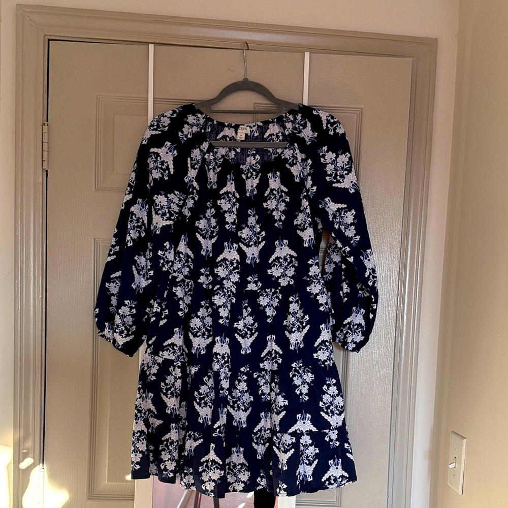 J CREW Blue and White Dress